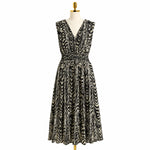 Load image into Gallery viewer, Zebra Print Surplice Midi Dress