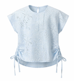 Load image into Gallery viewer, Side Tie Eyelet Blouse