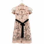 Load image into Gallery viewer, Off Shoulder Printed Dress with Waist Tie