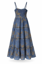 Load image into Gallery viewer, Women Printed Strap Maxi Dress