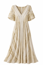 Load image into Gallery viewer, Cold Shoulder Stripe Dress