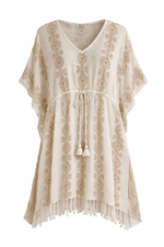 Load image into Gallery viewer, V Neck Fringe Kaftan