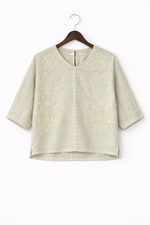 Load image into Gallery viewer, V-Neck Embroidered Top