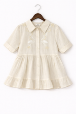 Load image into Gallery viewer, White Short Sleeve Peplum Shirt