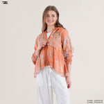Load image into Gallery viewer, Hooded Floral Zip Top