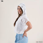 Load image into Gallery viewer, Hooded Short Sleeve Top