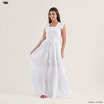 Load image into Gallery viewer, Tiered Lace V-Neck Dress