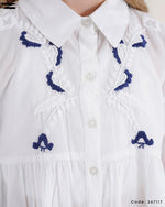 Load image into Gallery viewer, White Short Sleeve Peplum Shirt