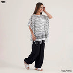 Load image into Gallery viewer, Fringe Trim Printed Poncho