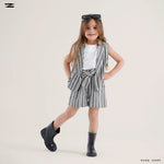 Load image into Gallery viewer, Striped Linen Vest and Shorts Set with Inner Top