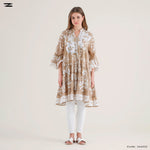 Load image into Gallery viewer, Buttoned Floral Tunic Blouse