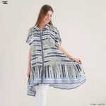 Load image into Gallery viewer, Women Handmade Poncho Shirt Dress