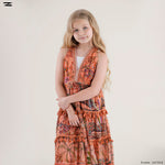Load image into Gallery viewer, Printed V-Neck Sleeveless Dress
