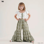 Load image into Gallery viewer, Solid Blouse and Floral Pants Set