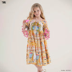 Load image into Gallery viewer, Printed Maxi Dress with Tassels