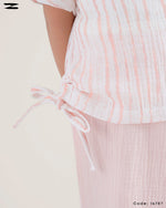 Load image into Gallery viewer, Striped Blouse and Solid Pants Set