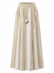 Tie Waist Maxi Skirt