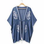 Load image into Gallery viewer, Embroidered Poncho Cover Up