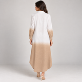 Women Ombre Button-Down Maxi Dress