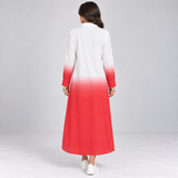 Women Ombre Button-Down Maxi Dress