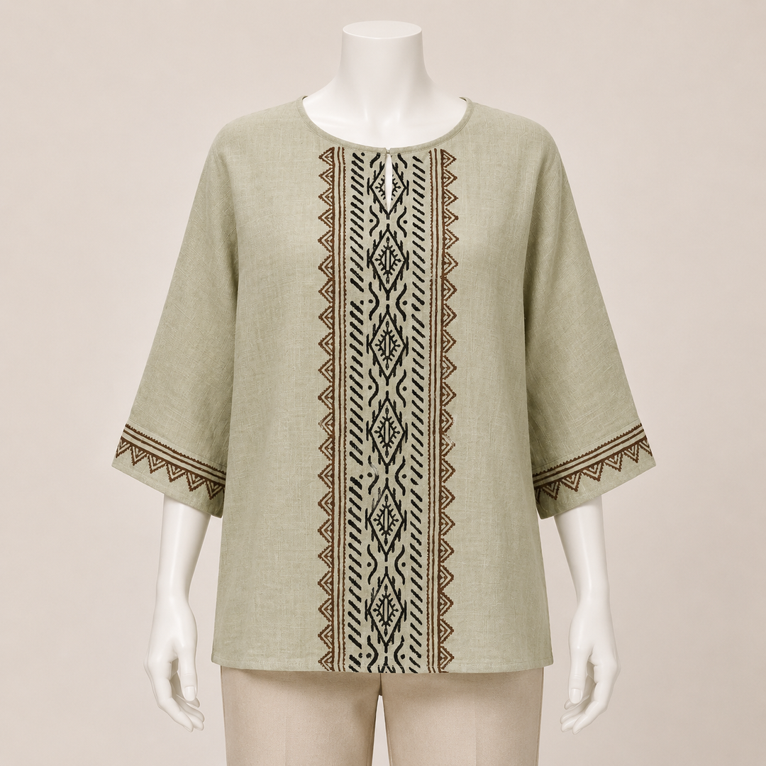 Casual Patterned Wide Top