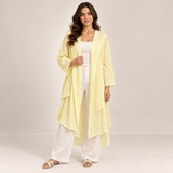 Women Textured Longline Open-Front Cardigan