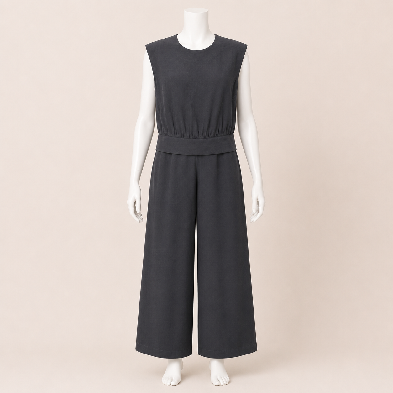 Women Sleeveless Wide Leg Suit