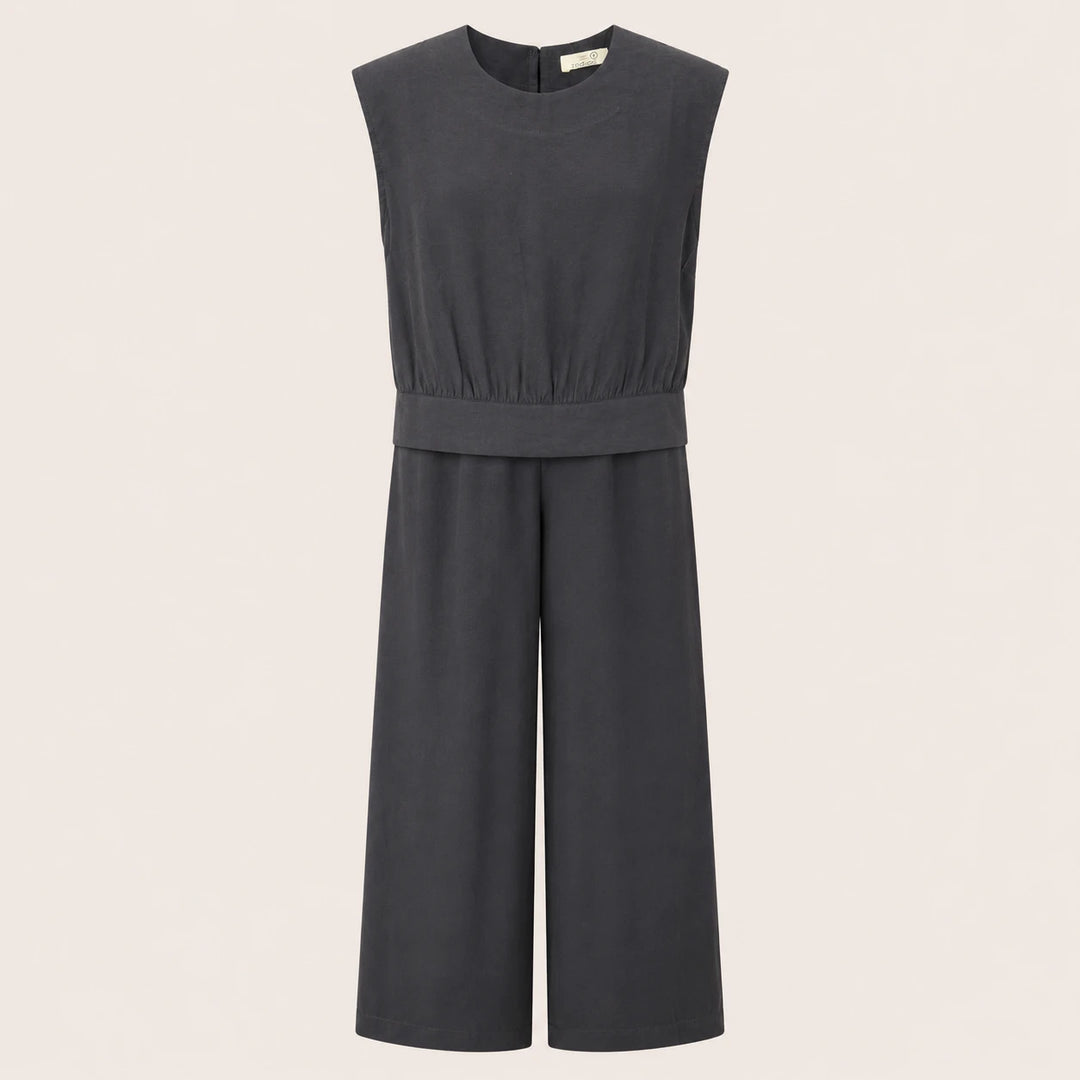 Women Sleeveless Wide Leg Suit