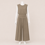 Women Sleeveless Wide Leg Suit
