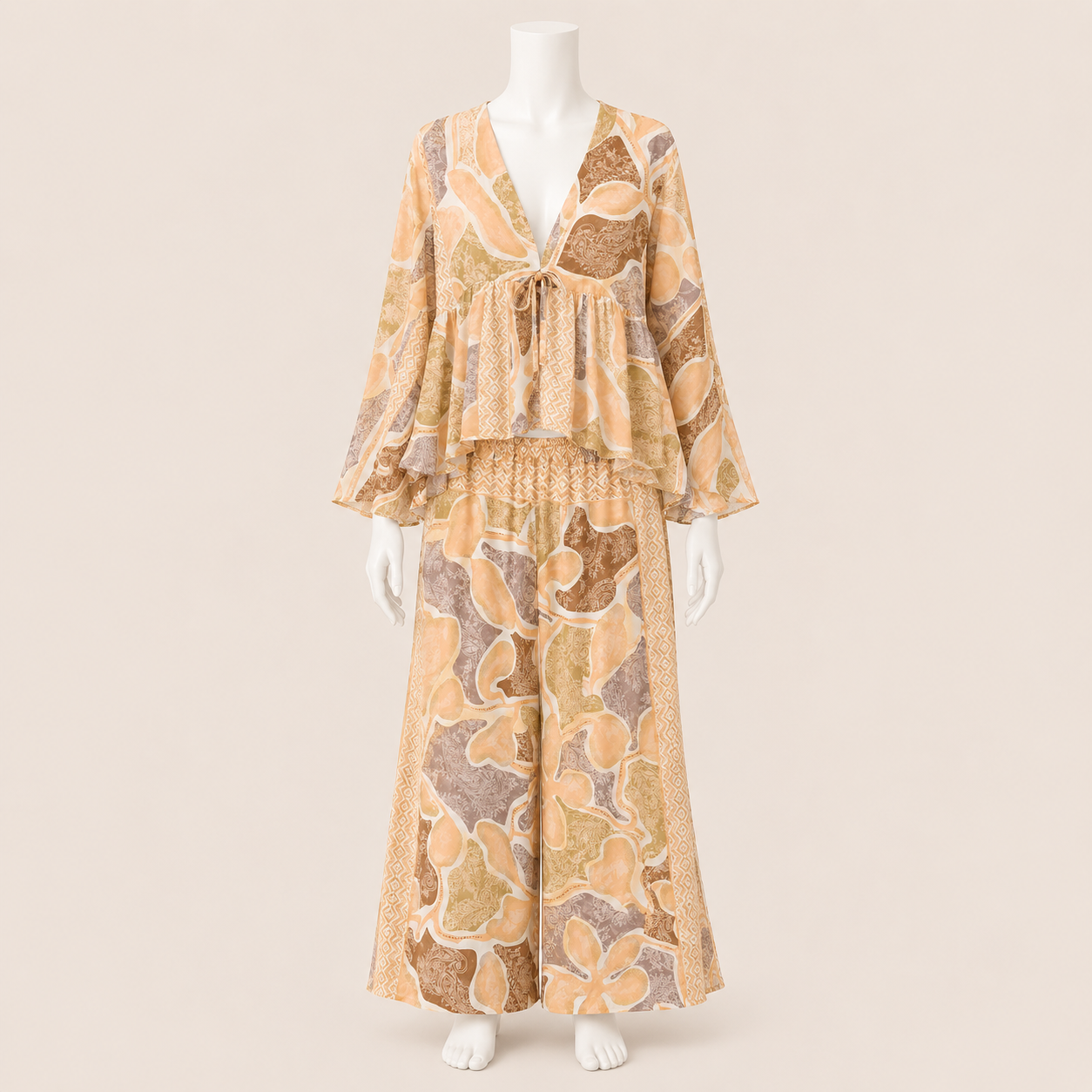 Women Printed Top and Pants Set