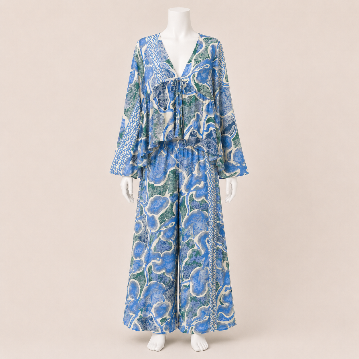 Women Printed Top and Pants Set