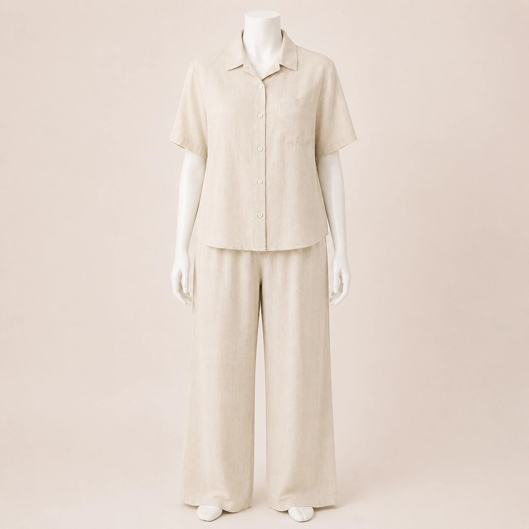 Women Striped Shirt & Pants Set