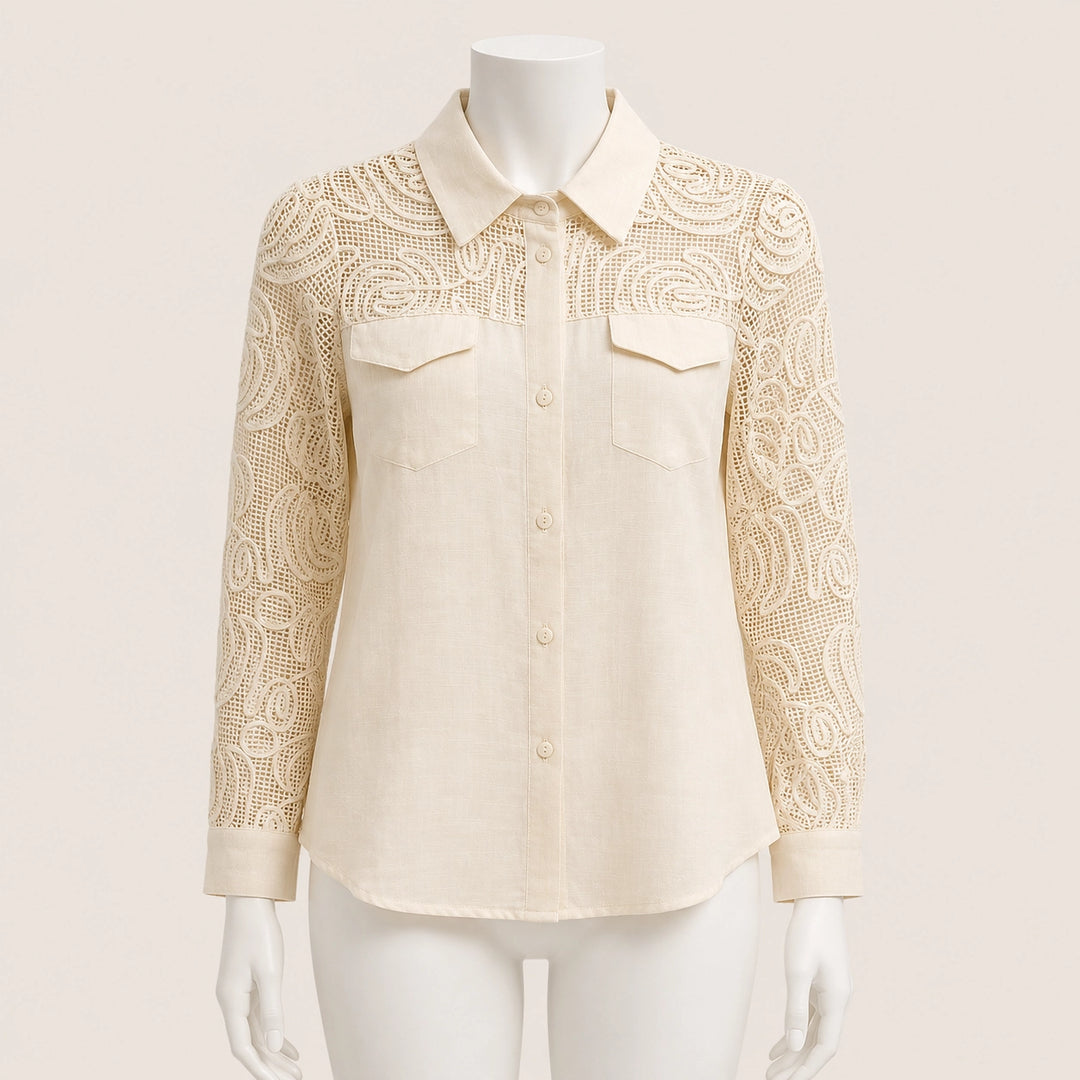 Women Lace Sleeve Shirt
