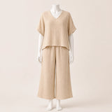 Crinkle Cotton Top & Pants Set