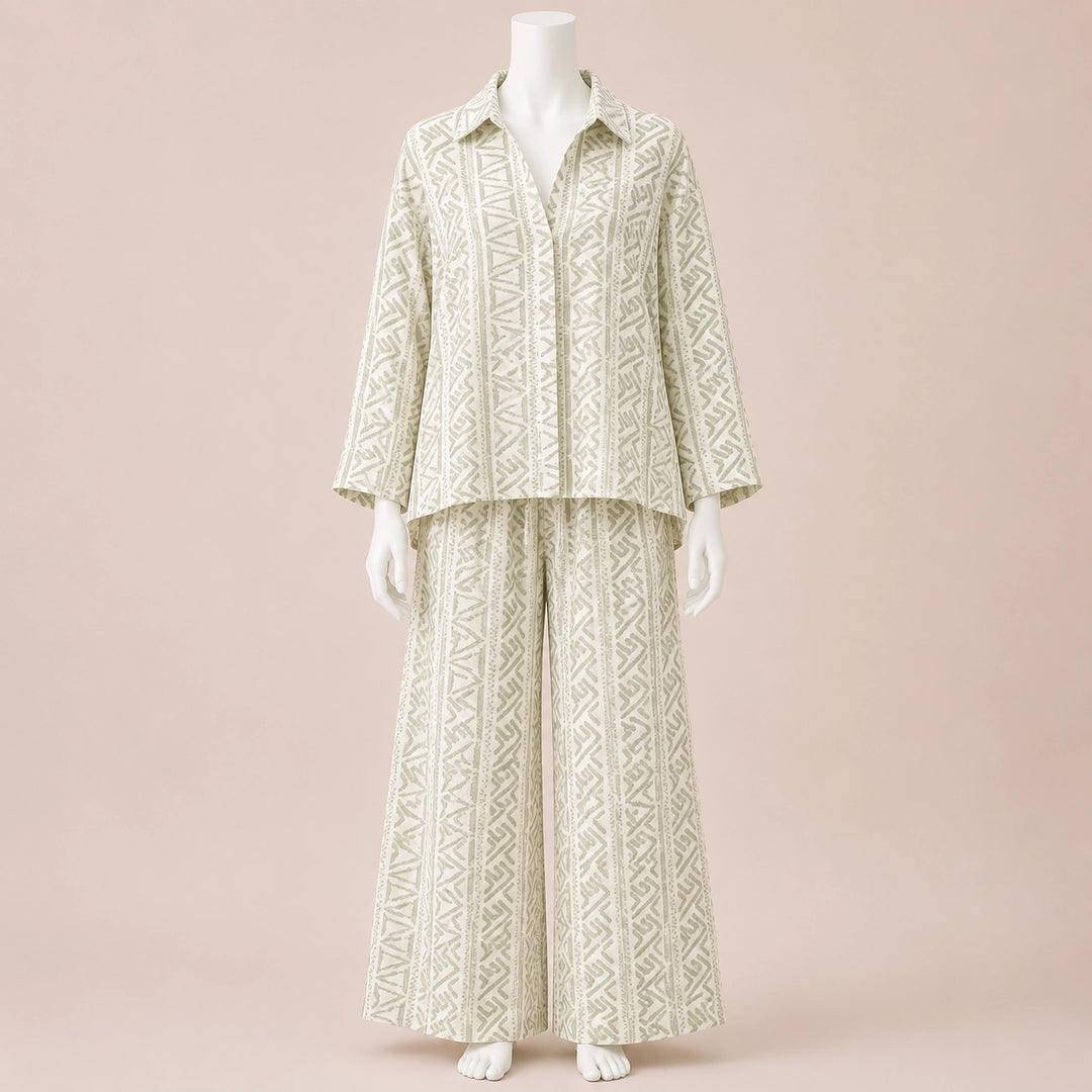 Women Printed Shirt & Pants Set
