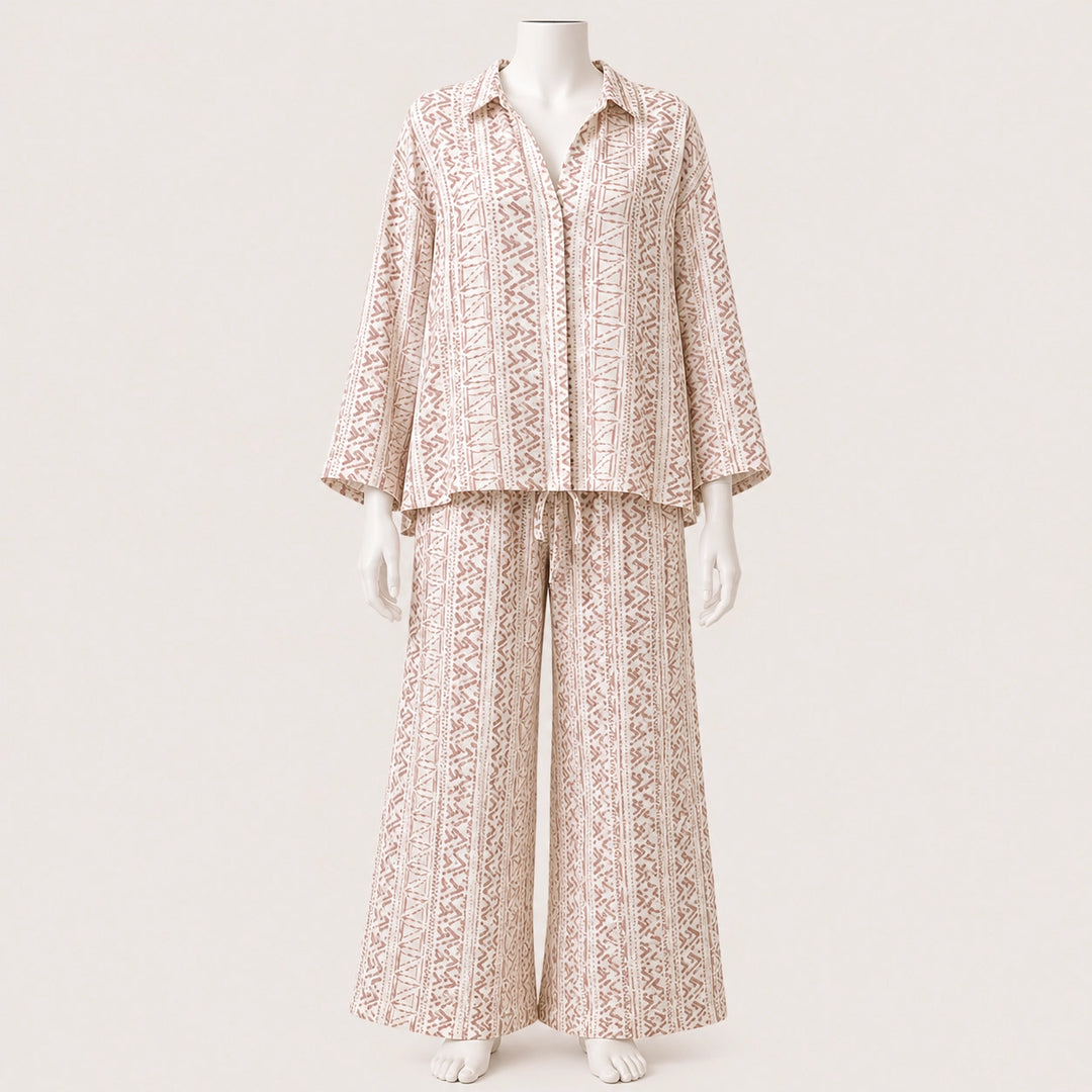 Women Printed Shirt & Pants Set