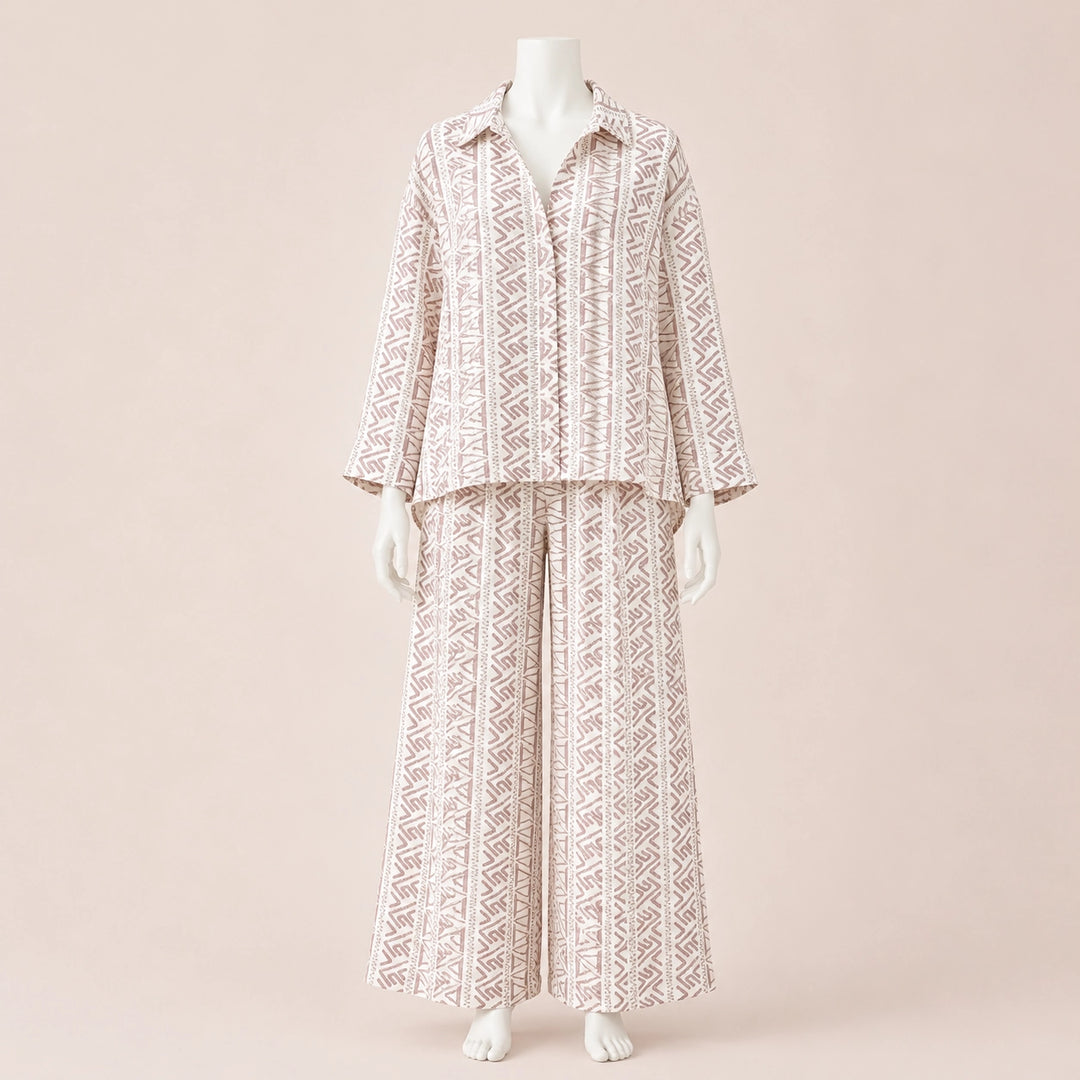 Women Printed Shirt & Pants Set