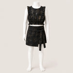 Load image into Gallery viewer, Girls Ruffle Linen Top &amp; Shorts Set
