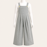 Pleated Wide-Leg Overall Jumpsuit