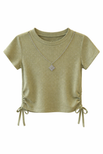 Load image into Gallery viewer, Satin Blouse with Necklace Detail