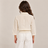 Women Textured Layered Tie-Front Shirt