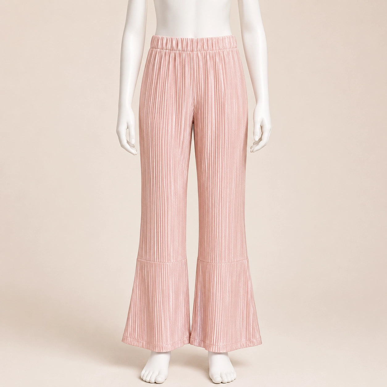 Girls Pleated Flared Pants