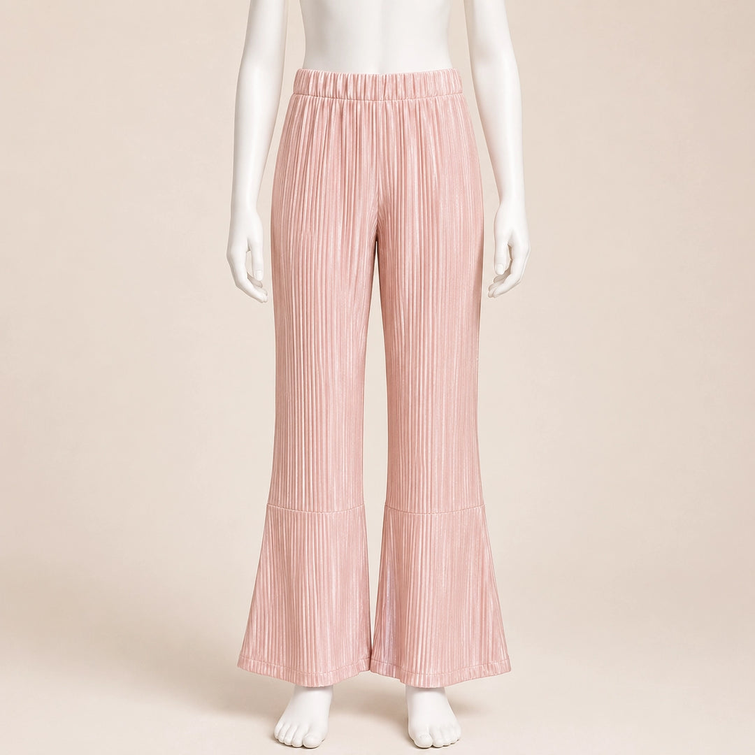 Girls Pleated Flared Pants