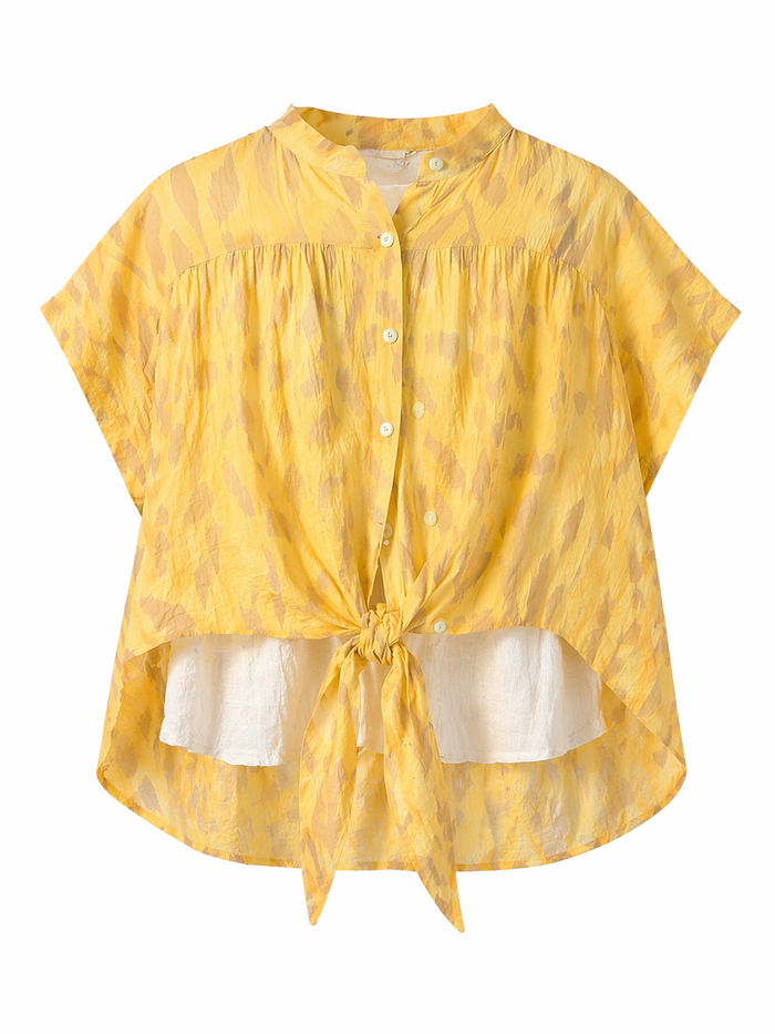 Wild Print Tie Shirt