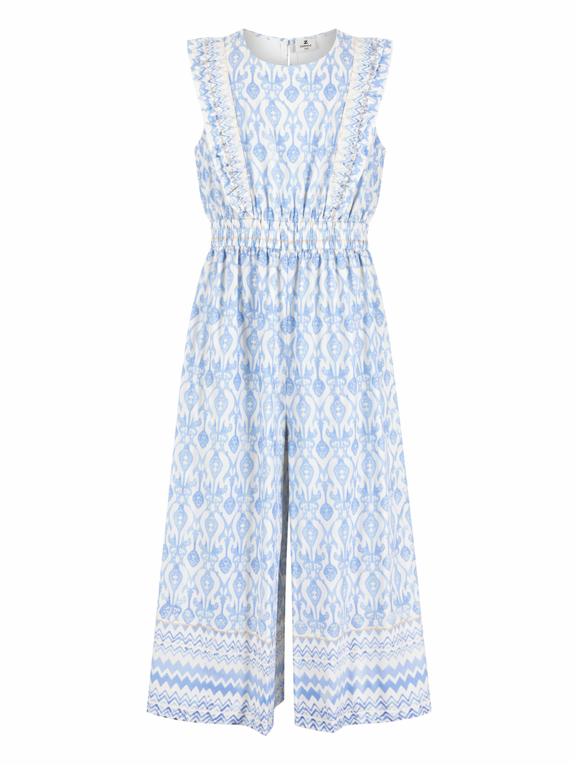Ruffle Printed Jumpsuit