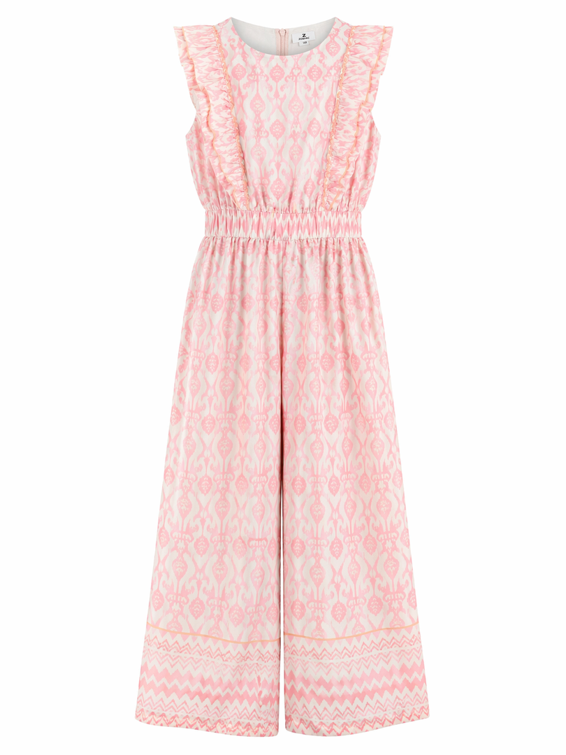 Ruffle Printed Jumpsuit