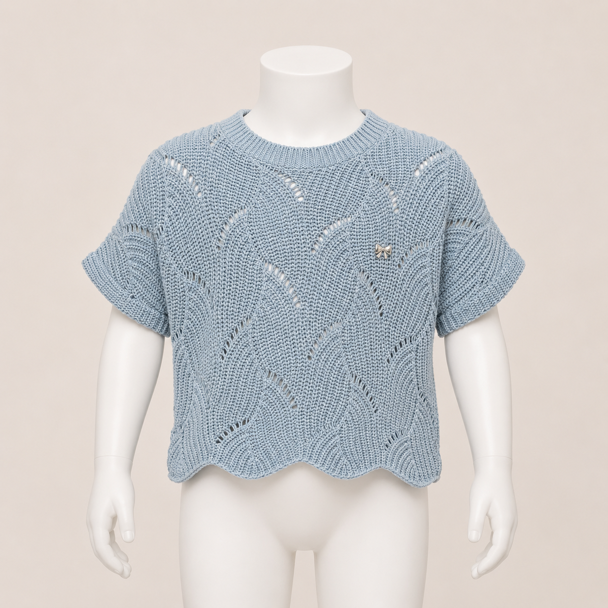 Kids Short Sleeve Knit Top