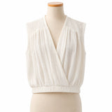 Girls Wrap Crop Top with Elastic Waist