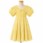 Load image into Gallery viewer, Girls Tiered Dress with Decorative Sleeve Details