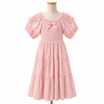 Load image into Gallery viewer, Girls Tiered Dress with Decorative Sleeve Details